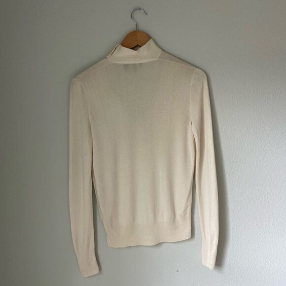 Theory Silk Cashmere Tie V-Neck Pullover - Picture 6 of 10